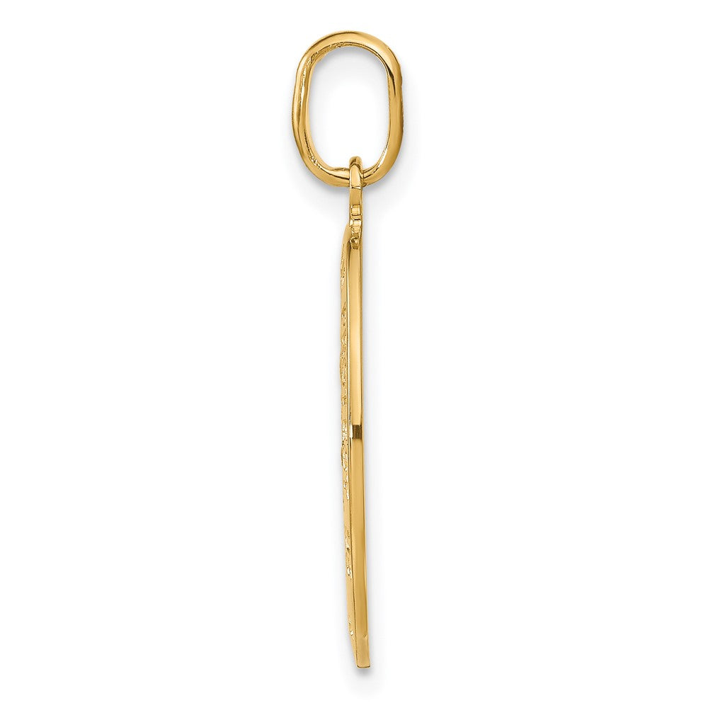Leslie's 14k Polished and Satin Oval St. Christopher Pendant - Product Photo