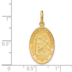 Leslie's 14k Polished and Satin Oval St. Christopher Pendant - Product Photo