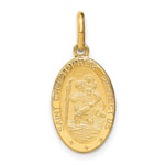 Leslie's 14k Polished and Satin Oval St. Christopher Pendant - Product Photo