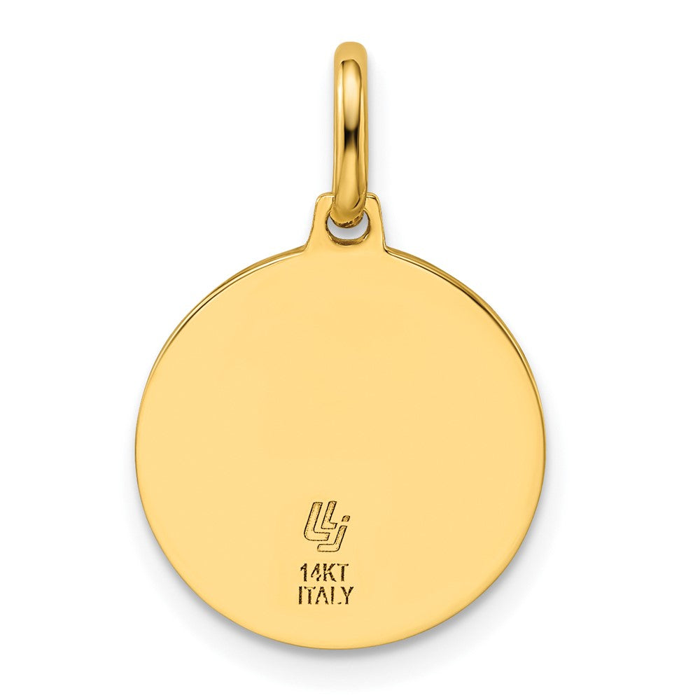 Leslie's 14k Polished and Satin Round St. Christopher Pendant - Product Photo