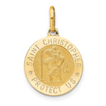 Leslie's 14k Polished and Satin Round St. Christopher Pendant - Product Photo