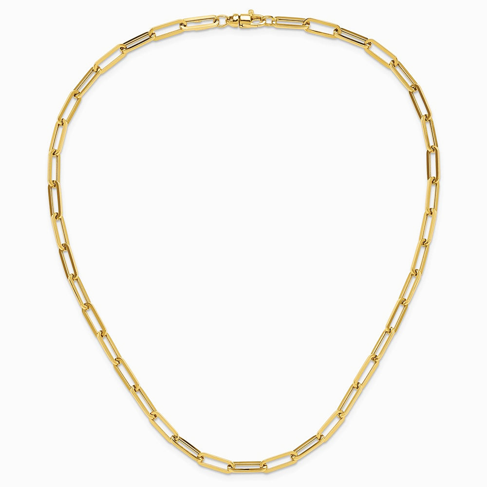 14K Yellow Gold Polished Fancy Link Necklace - Product Photo