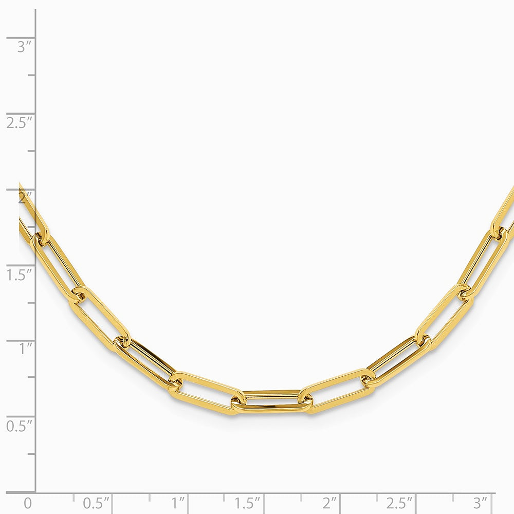 14K Yellow Gold Polished Fancy Link Necklace - Product Photo
