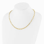 14K Yellow Gold Polished Fancy Link Necklace - Product Photo