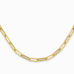 14K Yellow Gold Polished Fancy Link Necklace - Product Photo