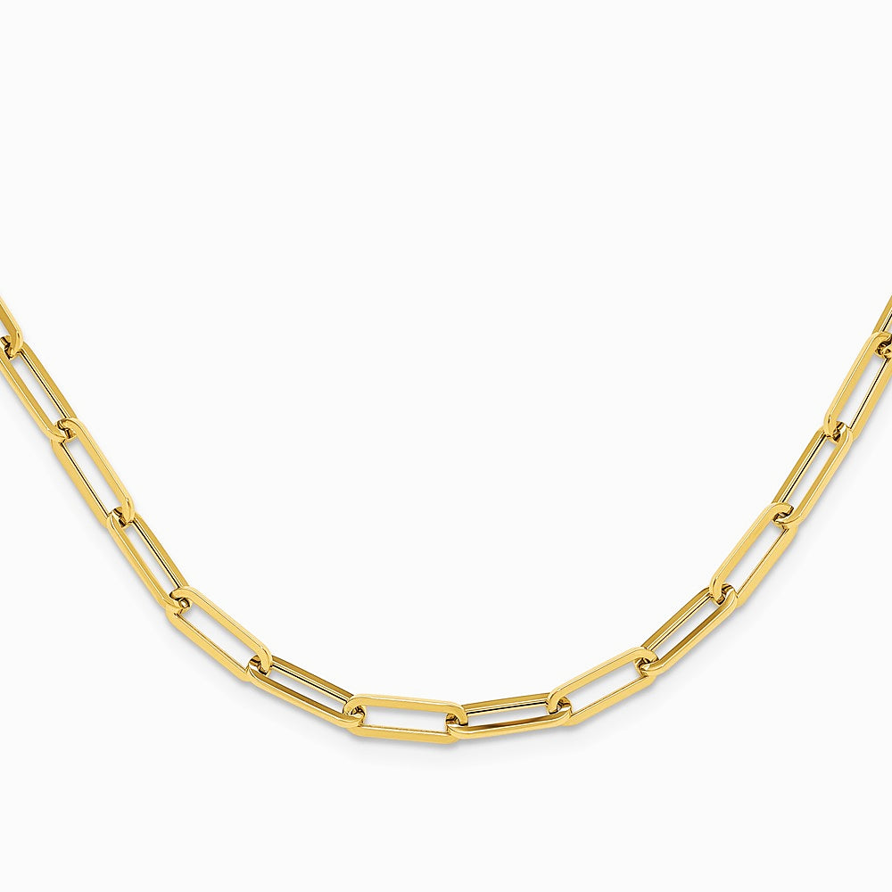 14K Yellow Gold Polished Fancy Link Necklace - Product Photo