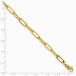 14K Yellow Gold Polished Fancy Link with 1in ext Bracelet - Product Photo