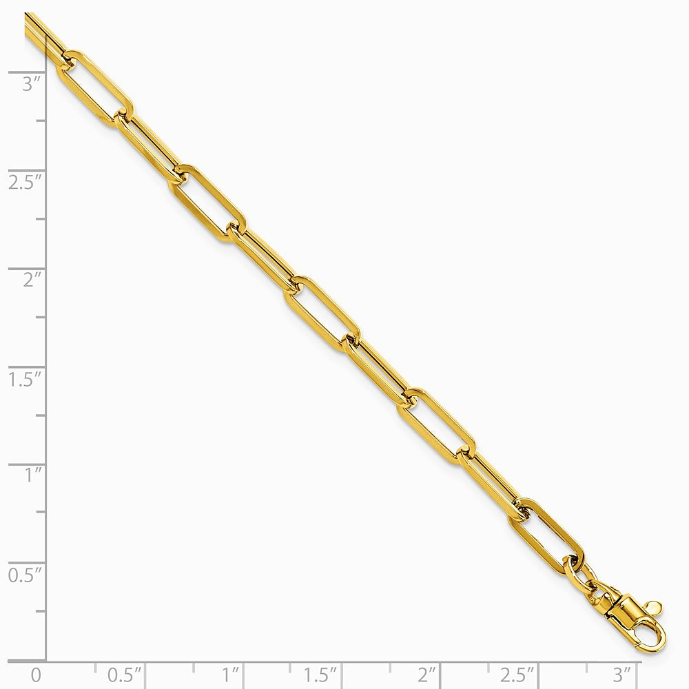 14K Yellow Gold Polished Fancy Link with 1in ext Bracelet - Product Photo