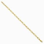 14K Yellow Gold Polished Fancy Link with 1in ext Bracelet - Product Photo