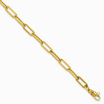 14K Yellow Gold Polished Fancy Link with 1in ext Bracelet - Product Photo