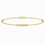 14K Yellow Gold Polished w/ .5in ext. Anklet - Product Photo