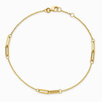 14K Yellow Gold Polished w/ .5in ext. Anklet - Product Photo