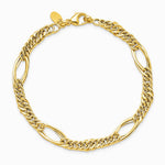 14K Yellow Gold Polished Fancy Link Bracelet - Product Photo