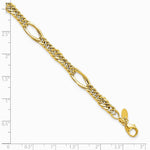 14K Yellow Gold Polished Fancy Link Bracelet - Product Photo