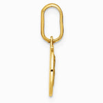14K Yellow Gold Polished and Matte Angel Pendant - Product Photo