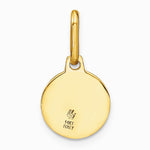 14K Yellow Gold Polished and Matte Angel Pendant - Product Photo