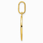14K Yellow Gold Polished and Matte Oval Miraculous Medal - Product Photo