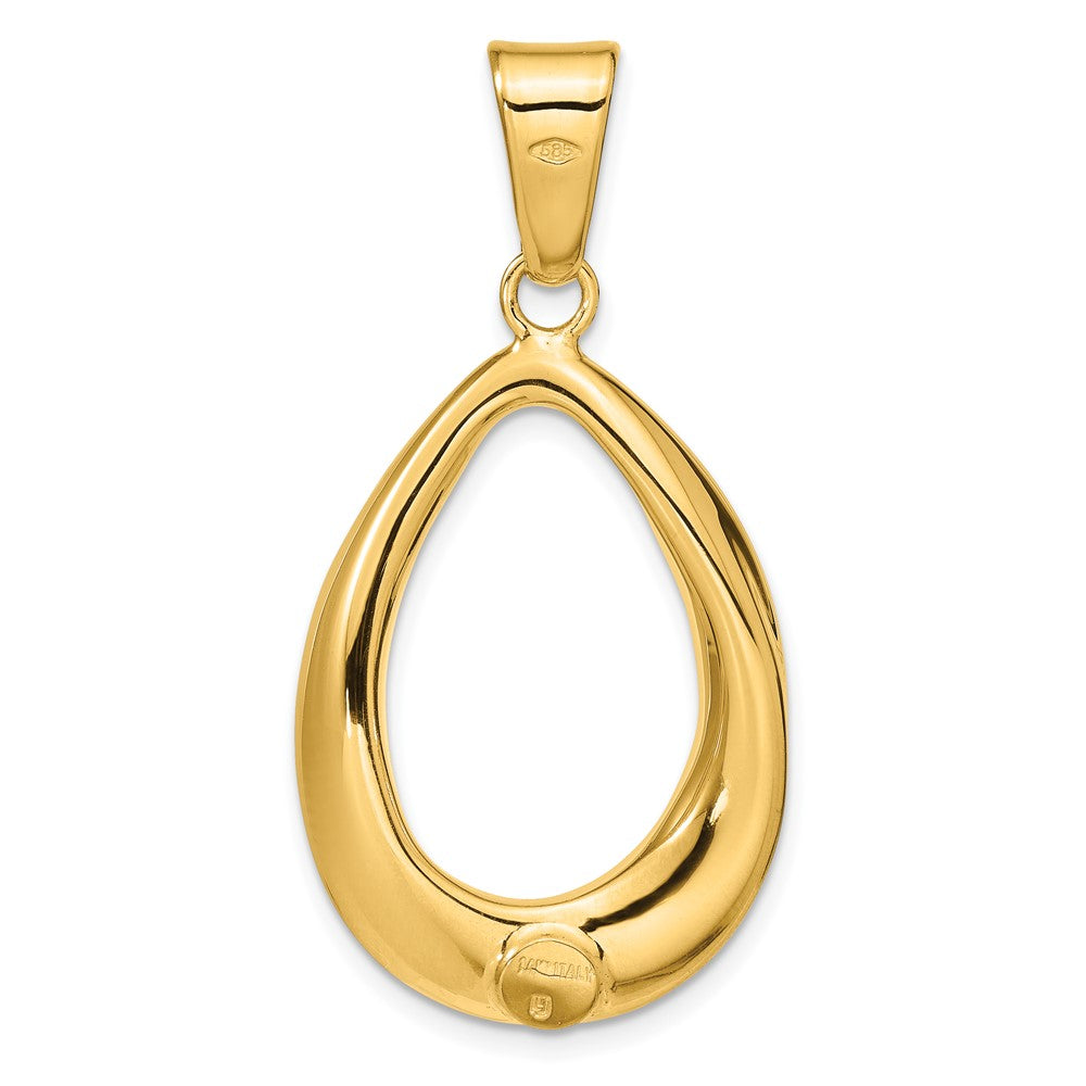 Leslie's 14k Polished Open Teardrop Pendant - Product Photo