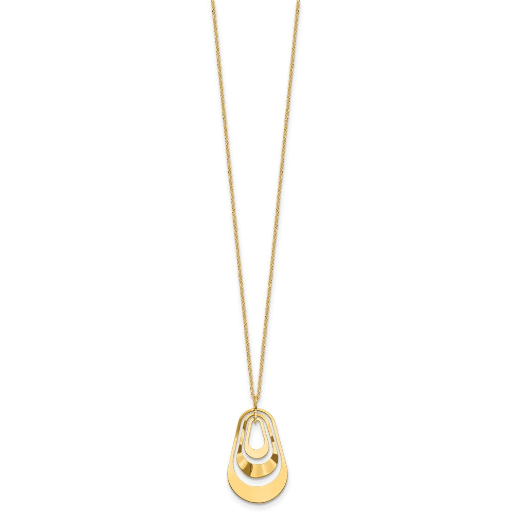 Leslie's 14K Polished with 2in. ext. Necklace - Product Photo