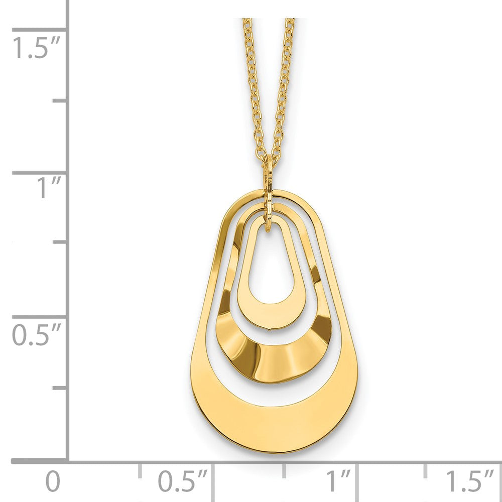Leslie's 14K Polished with 2in. ext. Necklace - Product Photo