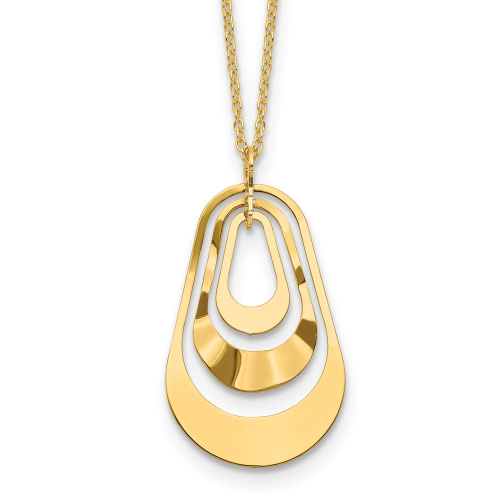 Leslie's 14K Polished with 2in. ext. Necklace - Product Photo