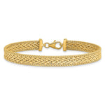 Leslie's 14K Polished and Textured Braided Bracelet - Product Photo
