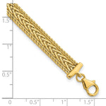 Leslie's 14K Polished and Textured Braided Bracelet - Product Photo