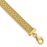 Leslie's 14K Polished and Textured Braided Bracelet - Product Photo