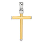 Leslie's 14K Two-tone Polished Cross Pendant - Product Photo