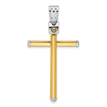 Leslie's 14K Two-tone Polished Cross Pendant - Product Photo