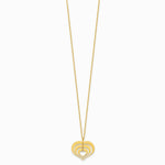14K Yellow Gold Polished Heart Pendant with 1in ext. Necklace - Product Photo