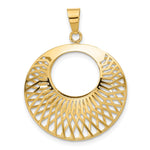 14K Yellow Gold Polished Hollow Fancy Pendant - Product Photo