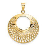 14K Yellow Gold Polished Hollow Fancy Pendant - Product Photo