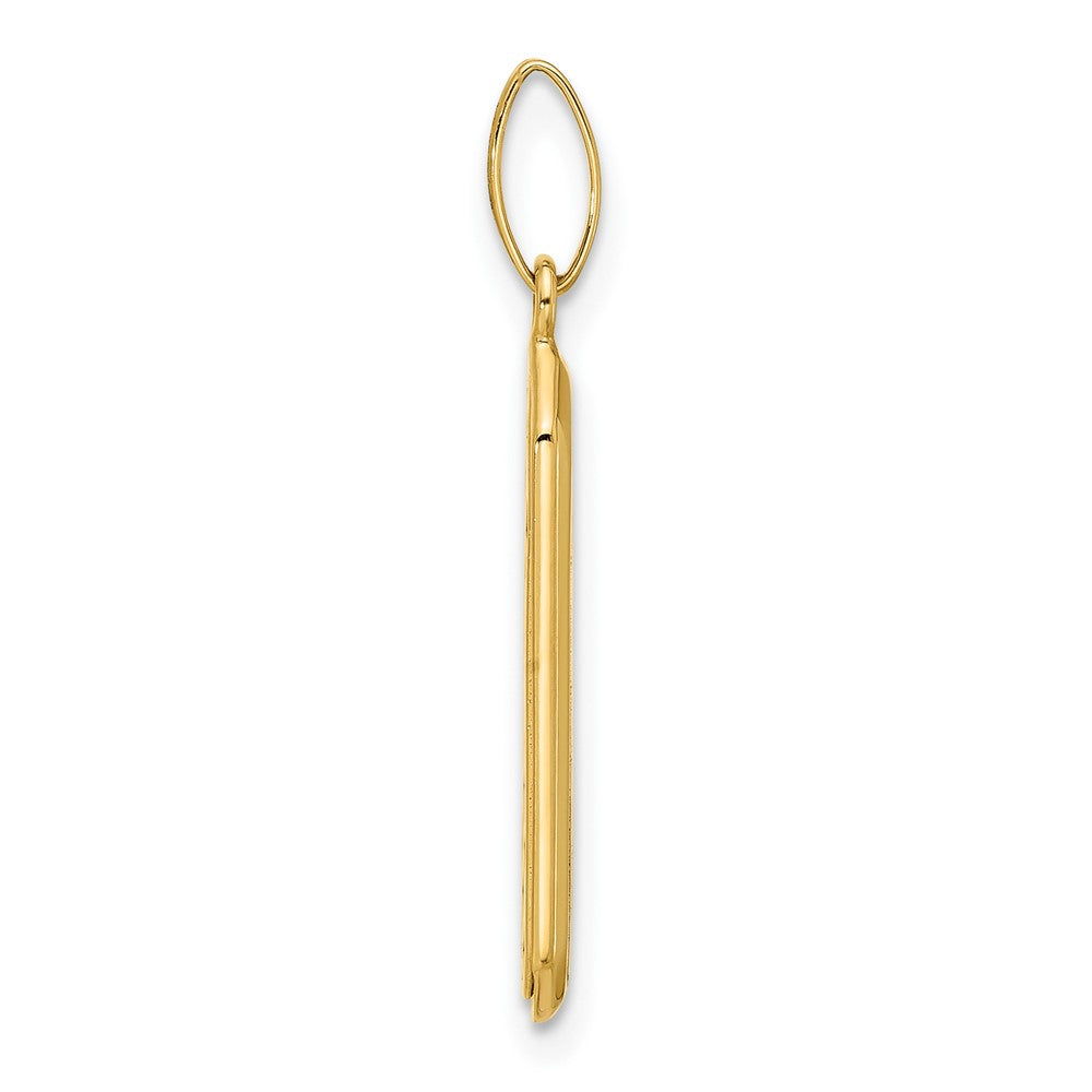 Leslie's 14K with Black Enamel Polished Pendant - Product Photo