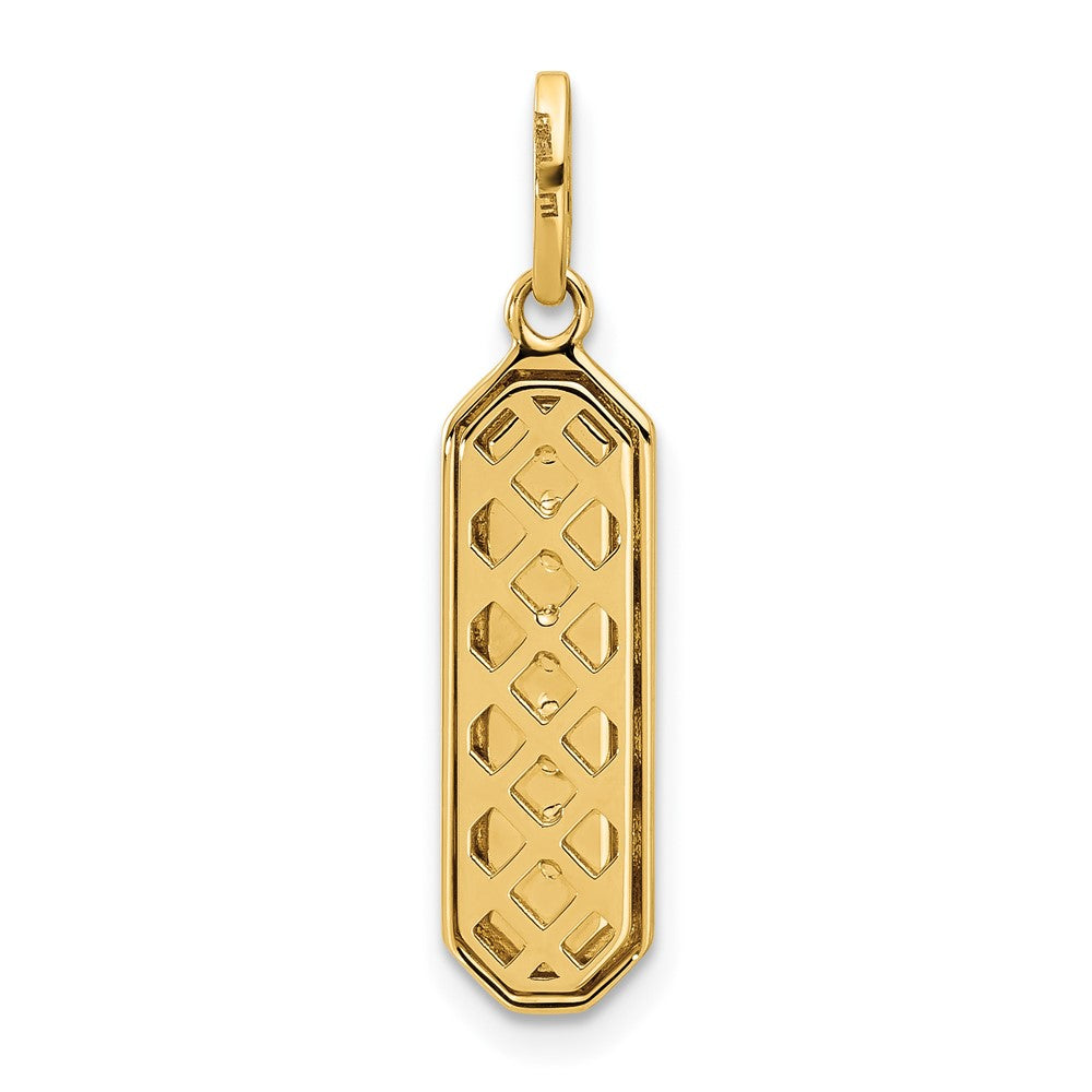 Leslie's 14K with Black Enamel Polished Pendant - Product Photo