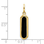 Leslie's 14K with Black Enamel Polished Pendant - Product Photo