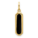 Leslie's 14K with Black Enamel Polished Pendant - Product Photo