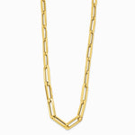 14K Yellow Gold Polished Fancy Link Necklace - Product Photo