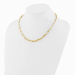 14K Yellow Gold Polished Fancy Link Necklace - Product Photo