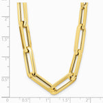 14K Yellow Gold Polished Fancy Link Necklace - Product Photo
