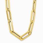 14K Yellow Gold Polished Fancy Link Necklace - Product Photo