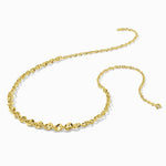 14K Yellow Gold Polished and Diamond-Cut Fancy Link Graduated 18in Necklace - Product Photo