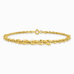 14K Yellow Gold Polished and Diamond-Cut Fancy Link Graduated 7.5in Bracelet - Product Photo