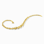 14K Yellow Gold Polished and Diamond-Cut Fancy Link Graduated 7.5in Bracelet - Product Photo