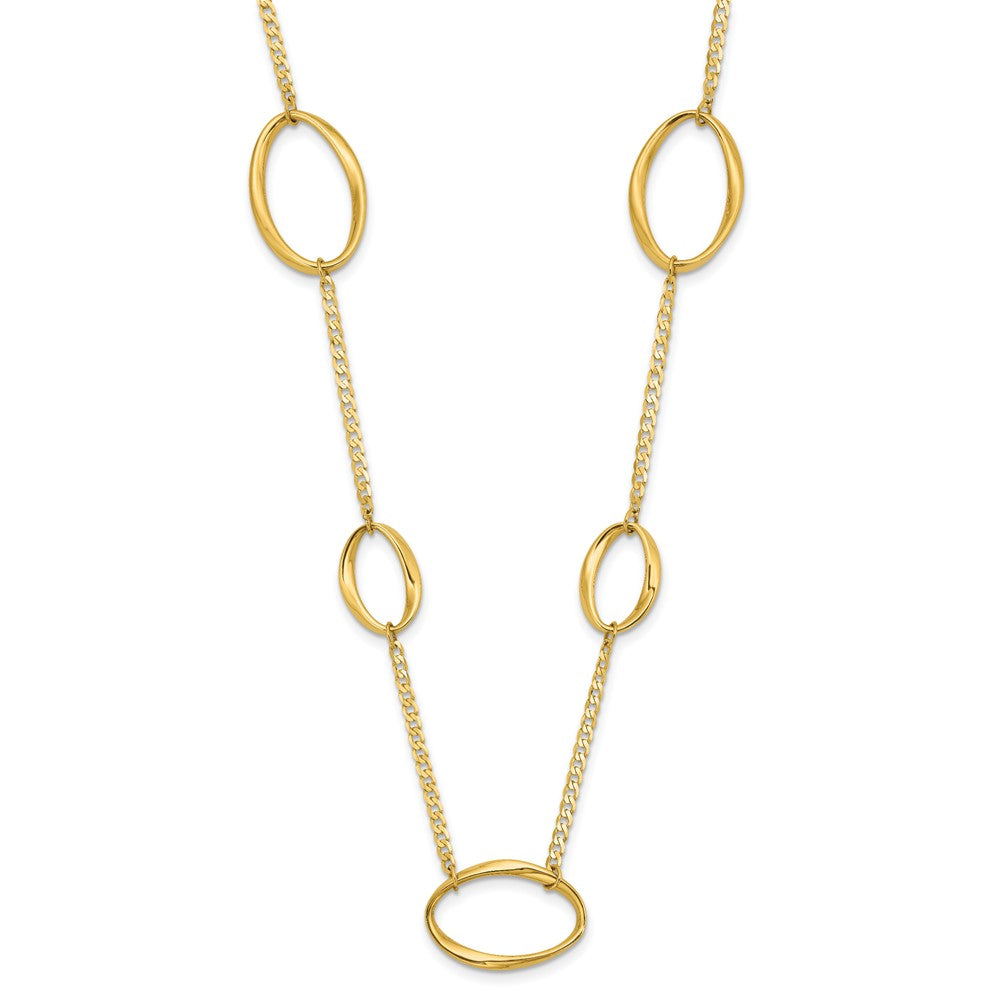Leslie's 14k Polished Oval Link 20in Necklace - Product Photo