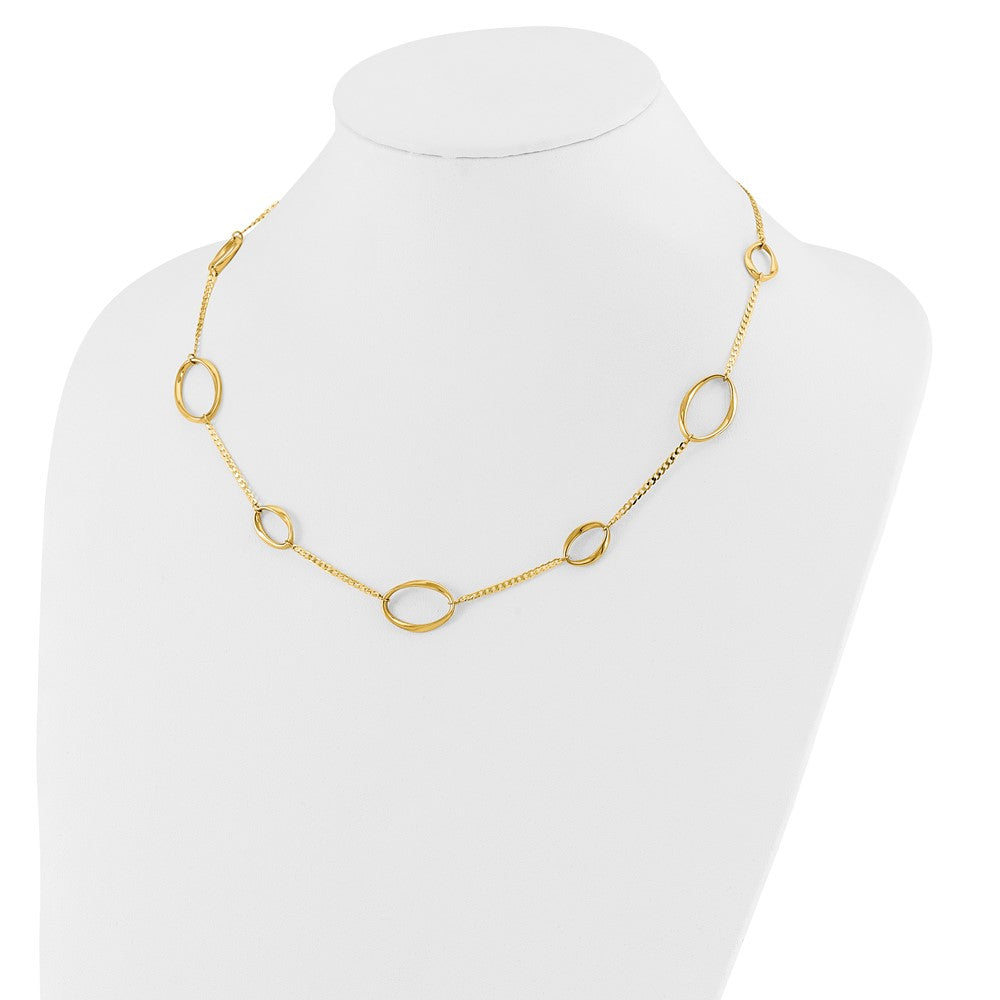 Leslie's 14k Polished Oval Link 20in Necklace - Product Photo