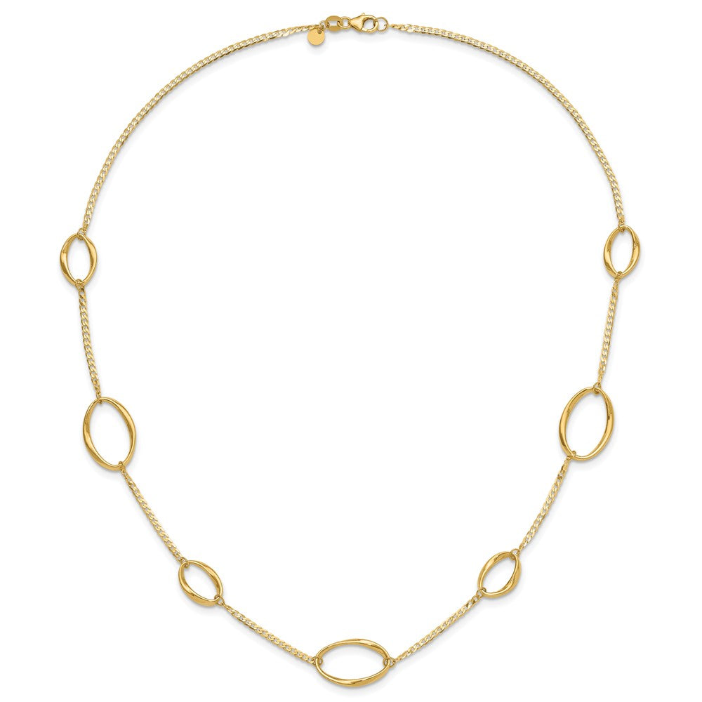 Leslie's 14k Polished Oval Link 20in Necklace - Product Photo