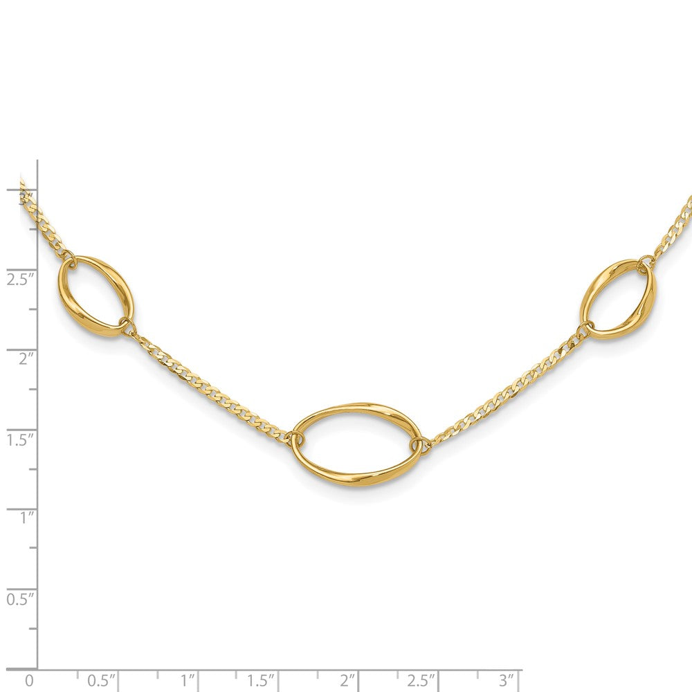 Leslie's 14k Polished Oval Link 20in Necklace - Product Photo