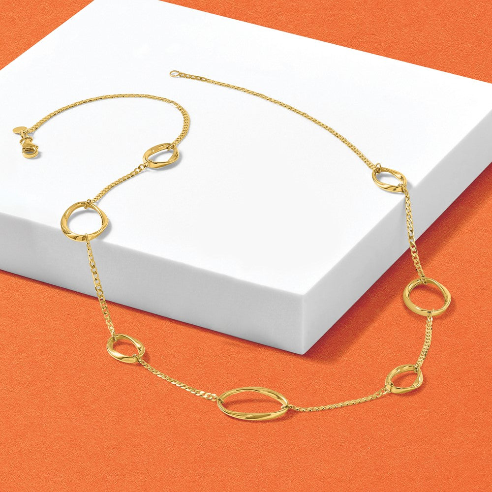 Leslie's 14k Polished Oval Link 20in Necklace - Product Photo
