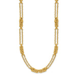 Leslie's 14K Polished and Textured Fancy Link Necklace - Product Photo